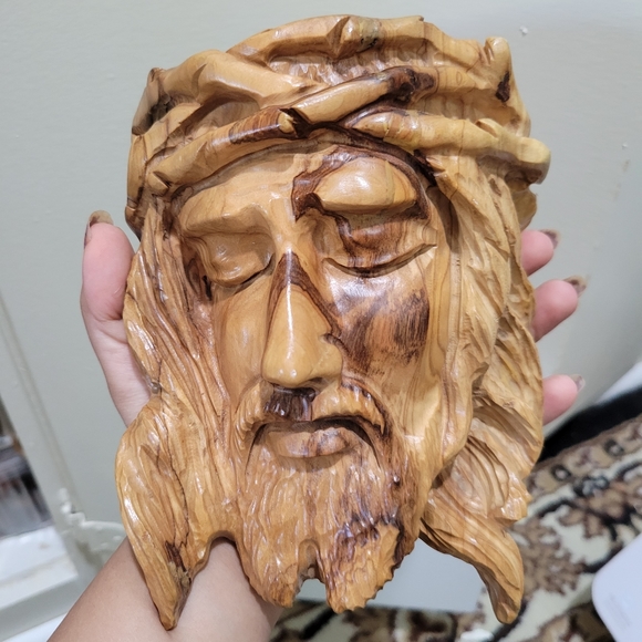 Other - Wood Hanging Face of Jesus